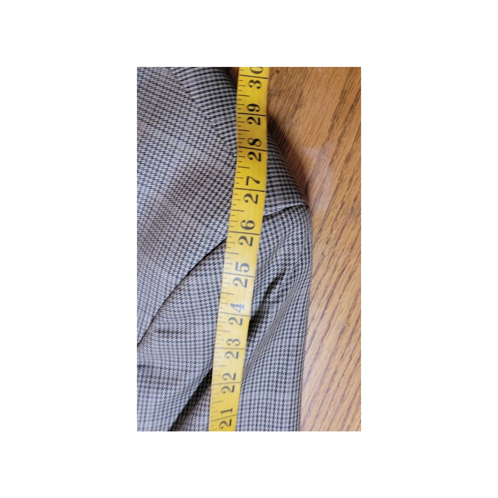 Club Room Mens Blazer 42l Fits Like 40r Tan Houndstooth Sport Coat Jacket Y2k — image 4 of 8